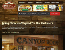 Tablet Screenshot of mavericksrestaurant.ca